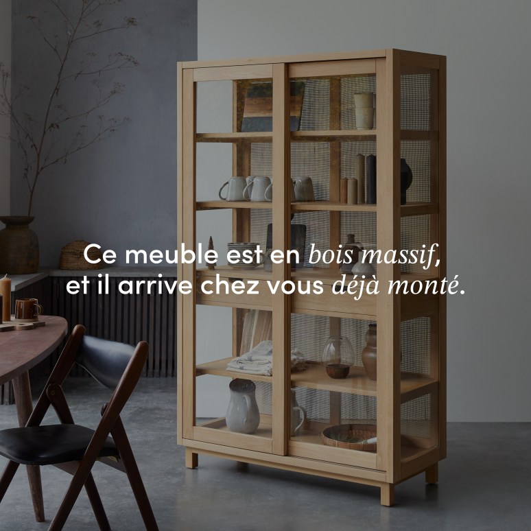 Adel - Armoire de rangement en chêne massif