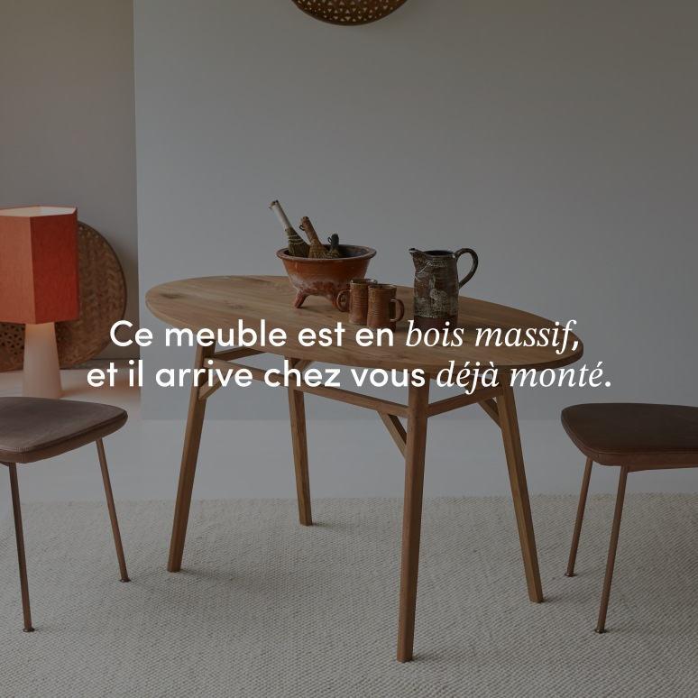 Elena - Table ovale en teck massif recyclé 2-4 pers.