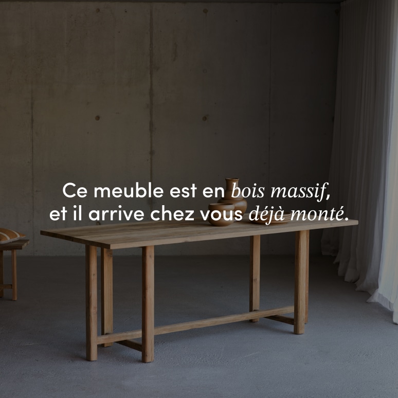 Antonia - Table en teck massif recyclé 6-8 pers.