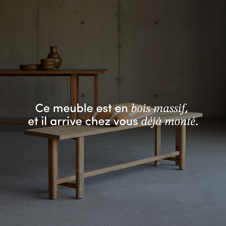 Antonia - Banc en teck massif recyclé