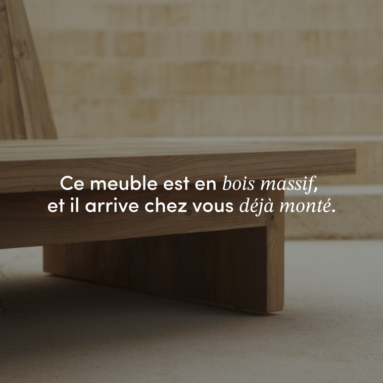 Joaquin - Banquette de jardin en teck massif recyclé