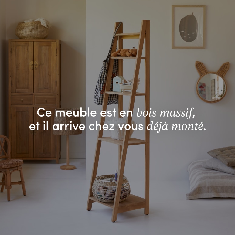 Bahya - Bibliothèque enfant en teck massif