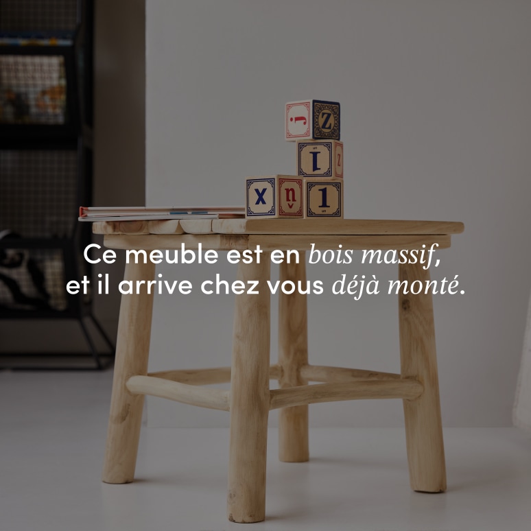 Kilim - Chevet enfant en teck massif