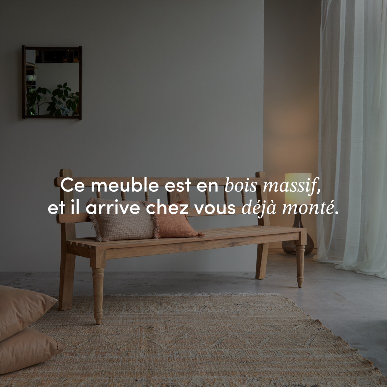 Paula - Banc en teck massif recyclé