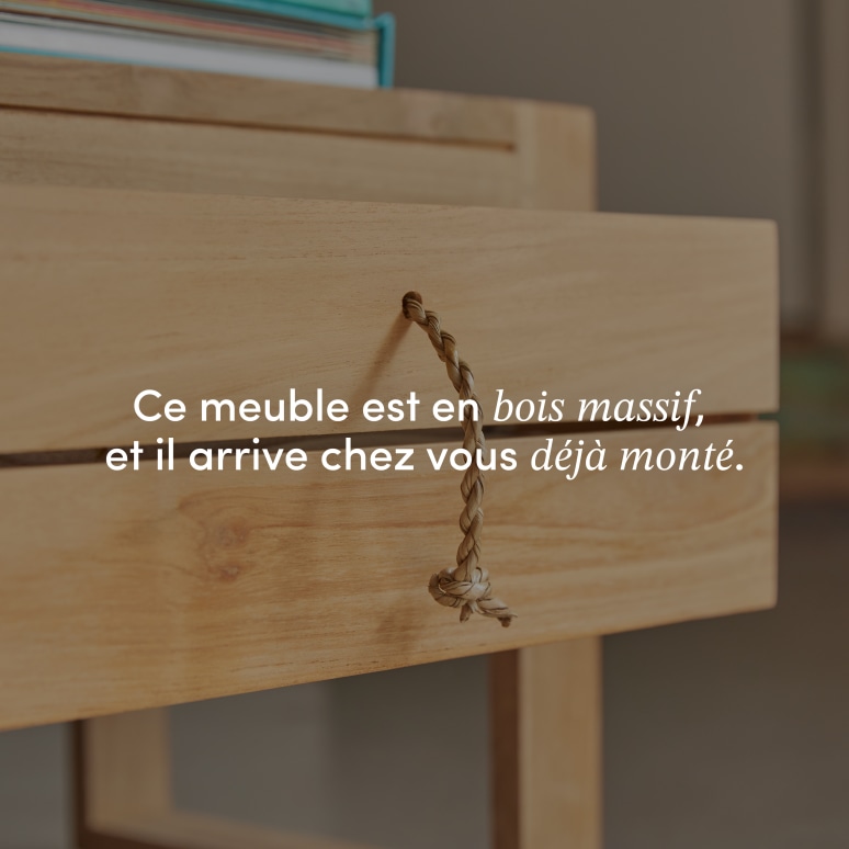 Minimalys - Chevet enfant en teck massif