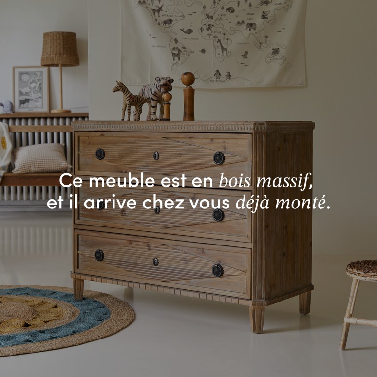 Emily - Commode enfant en pin massif recyclé