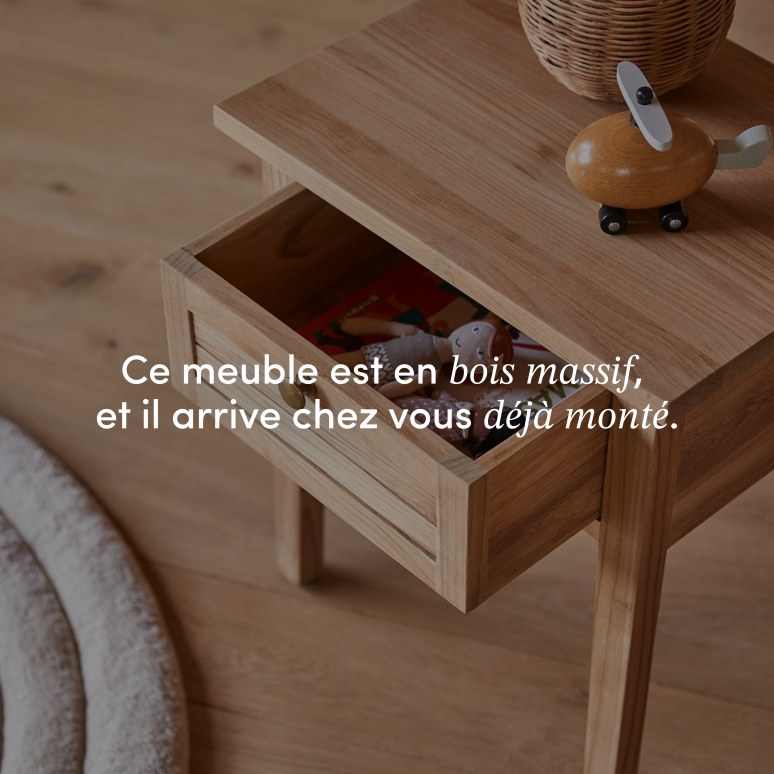 Suzette - Chevet enfant en teck massif
