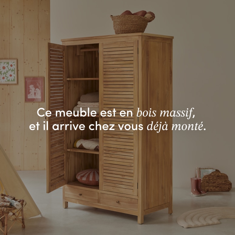 Suzette - Armoire enfant en teck massif