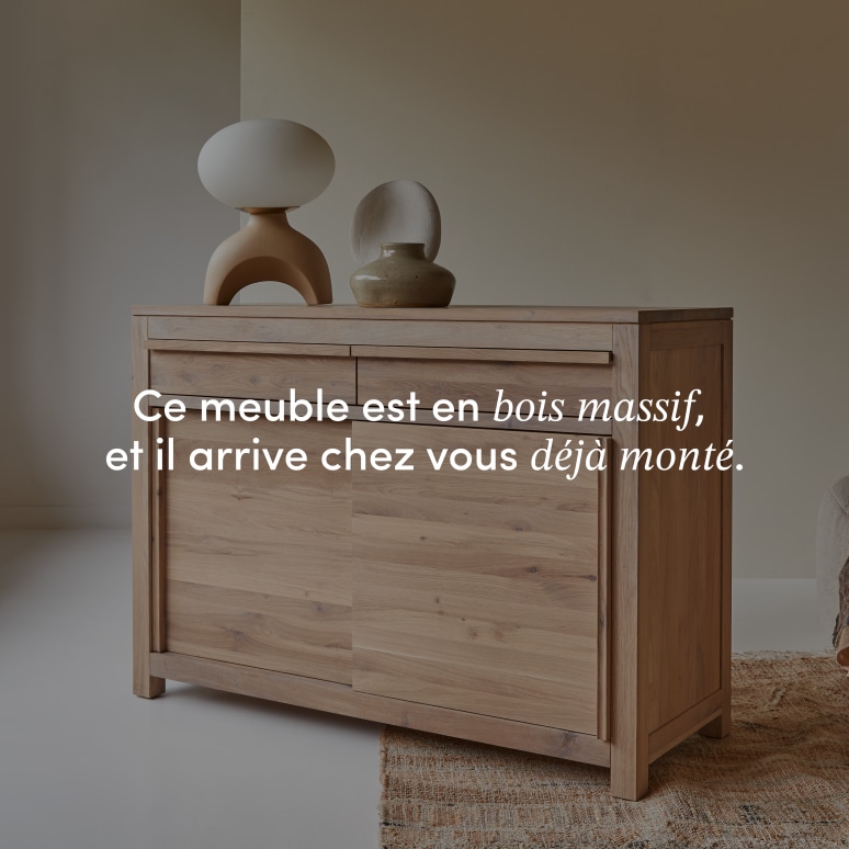 Luce - Buffet en chêne massif 120 cm