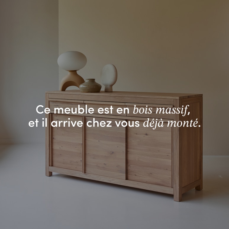 Luce - Buffet en chêne massif 150 cm