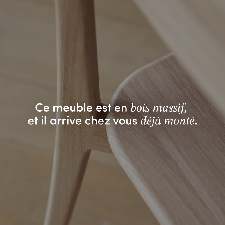 Abel - Chaise en chêne massif