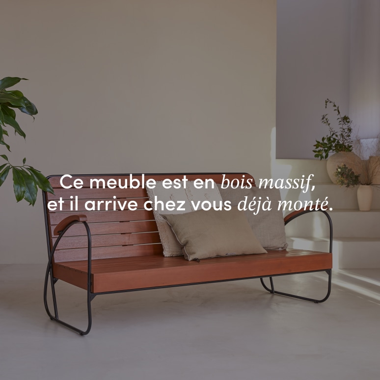 Key Wood - Banc en acacia massif 3 places