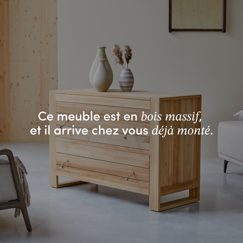 Minimalys - Commode de rangement en teck massif