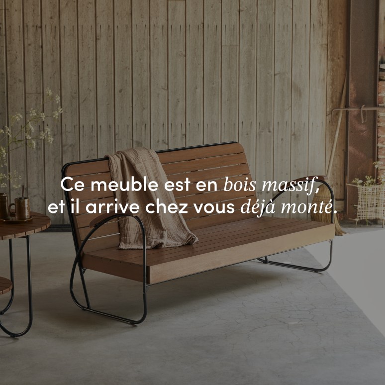 Key Wood - Banc de jardin en acacia massif 3 places