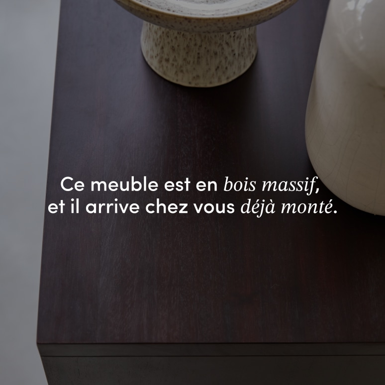 Frida - Buffet en acajou massif 93 cm