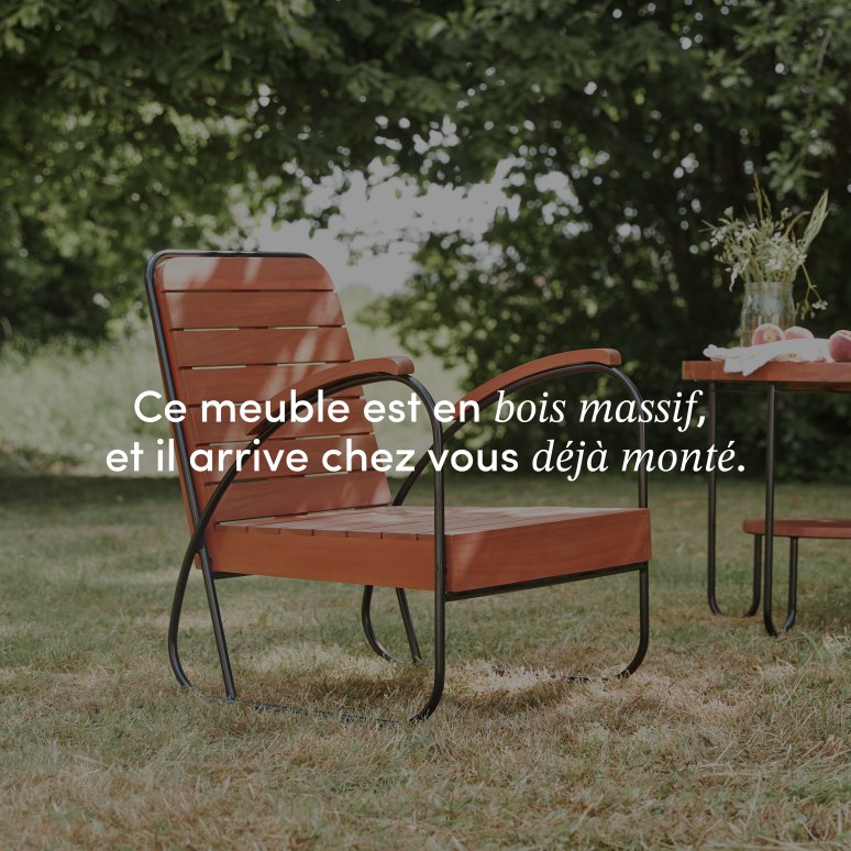 Key Wood - Salon de jardin en acacia massif 4 places