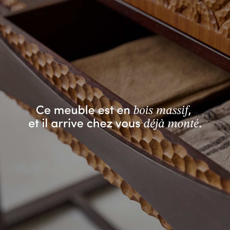 Frida - Bahut en acajou massif 120 cm