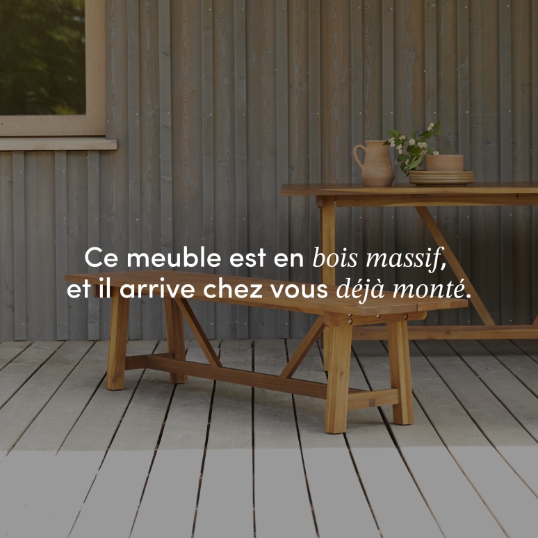 Alba - Banc de jardin en acacia massif