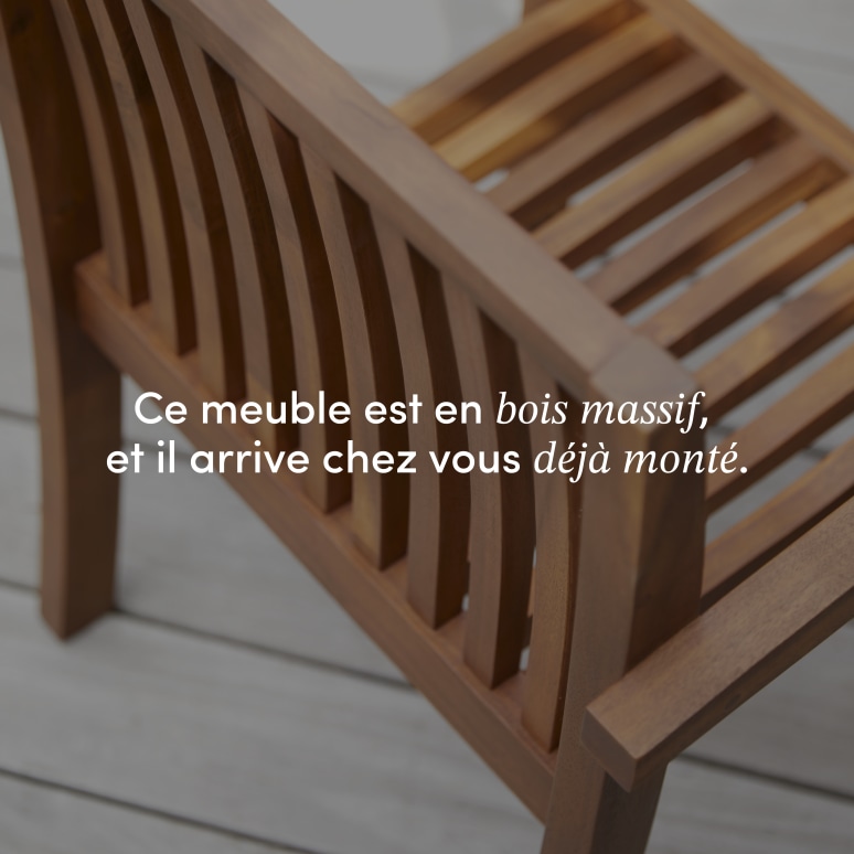 Pilar - Ensemble de 2 Fauteuils de jardin en acacia massif