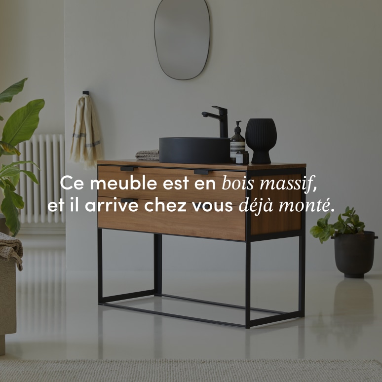 Urban - Meuble sous vasque en acacia massif 100 cm