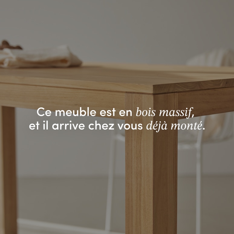 Eden - Table rectangulaire en teck massif 4-6 pers.