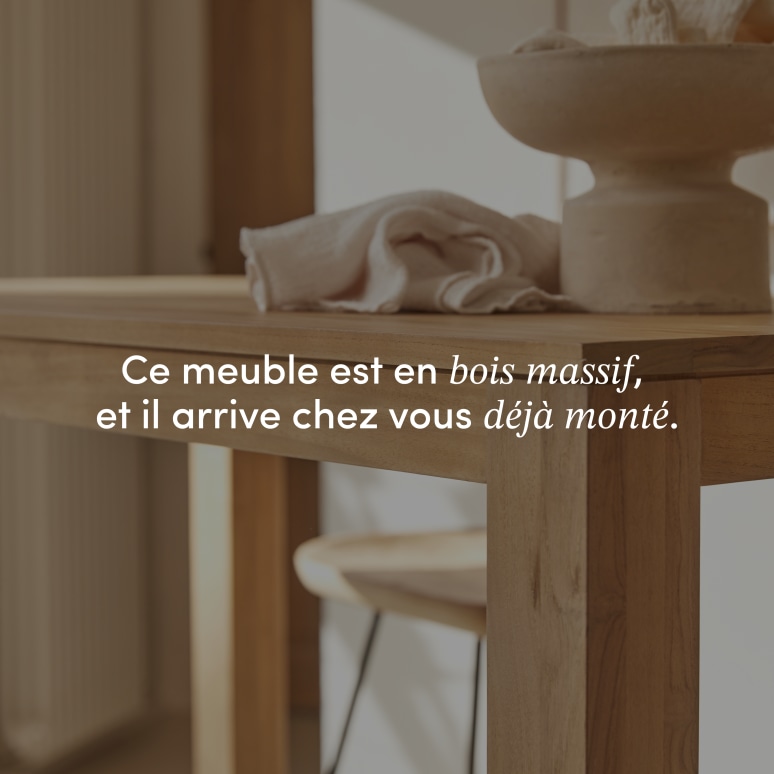 Eden - Table de bar en teck massif 4-6 pers.