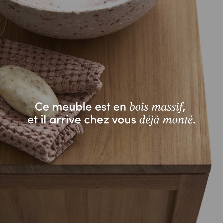 Serena - Meuble sous vasque en teck massif 80 cm