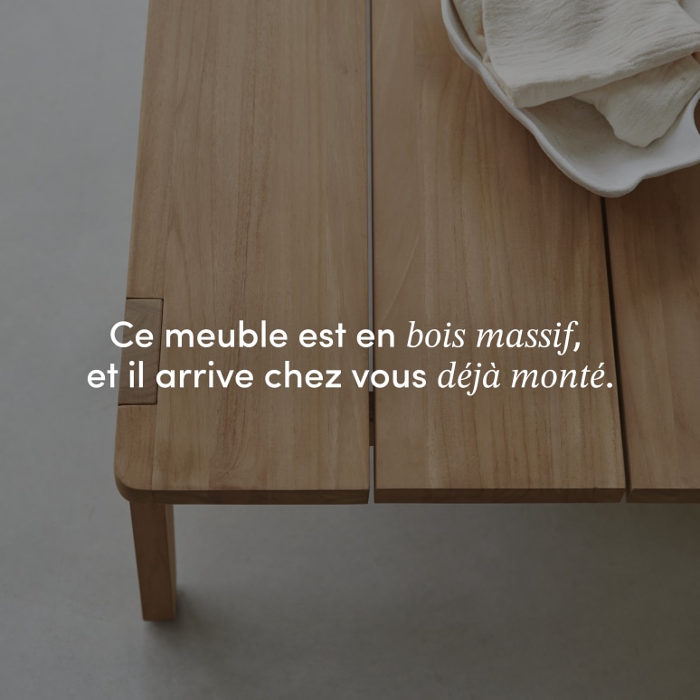 Olia - Table basse en teck massif