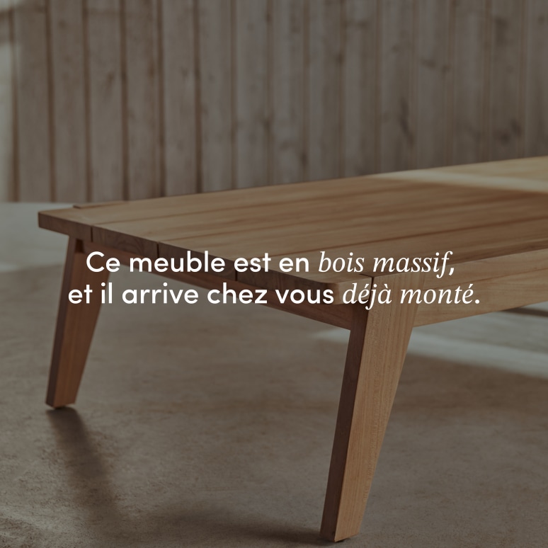 Olia - Table basse de jardin en teck massif