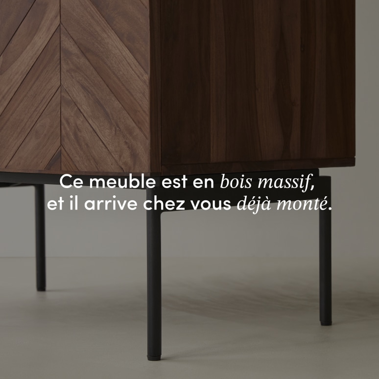 Ismaël - Meuble de salle de bain en palissandre massif 80 cm