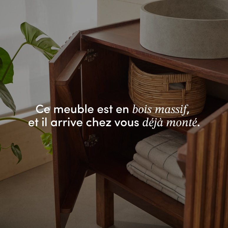 Milo - Meuble de salle de bain en manguier 80 cm