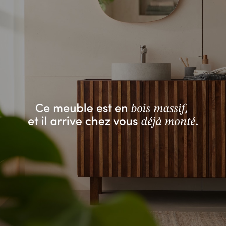Milo - Meuble de salle de bain en manguier 164 cm