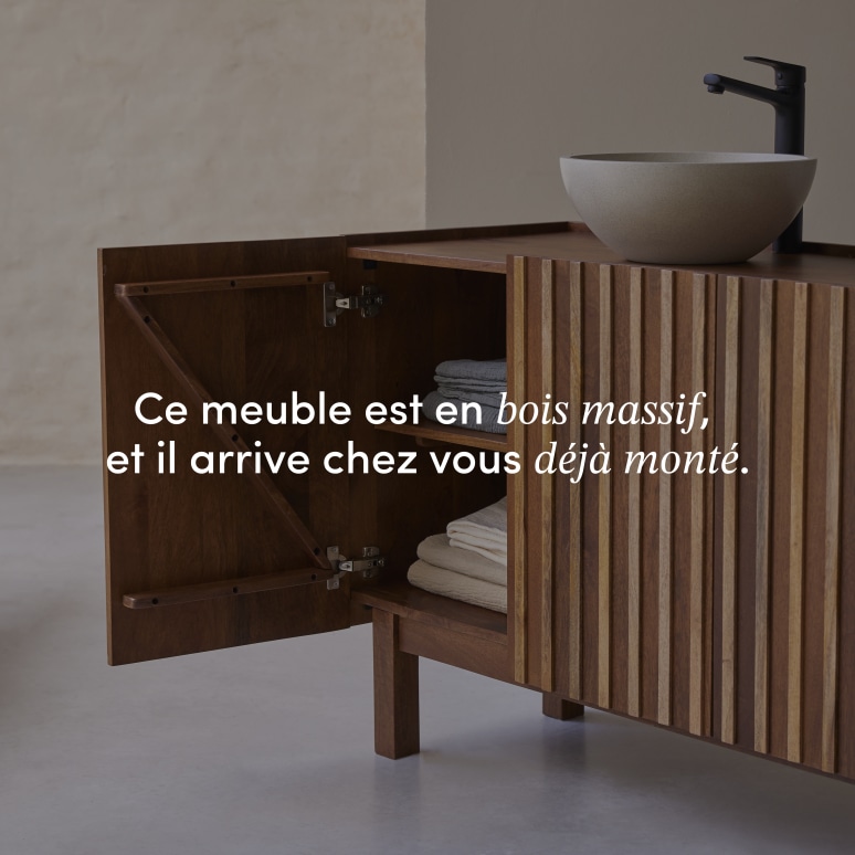 Milo - Meuble de salle de bain en manguier 164 cm