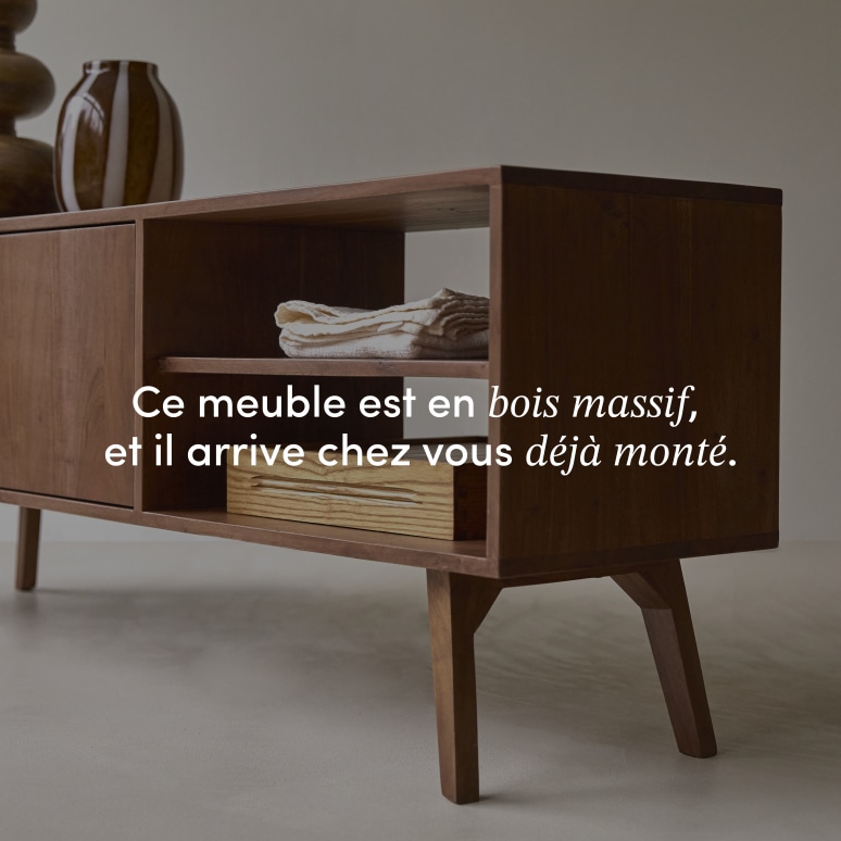 Niels - Meuble TV en acacia massif 150 cm