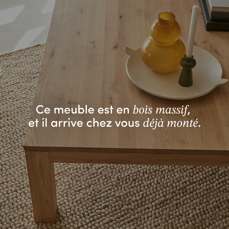 Eden - Table basse carrée en chêne massif