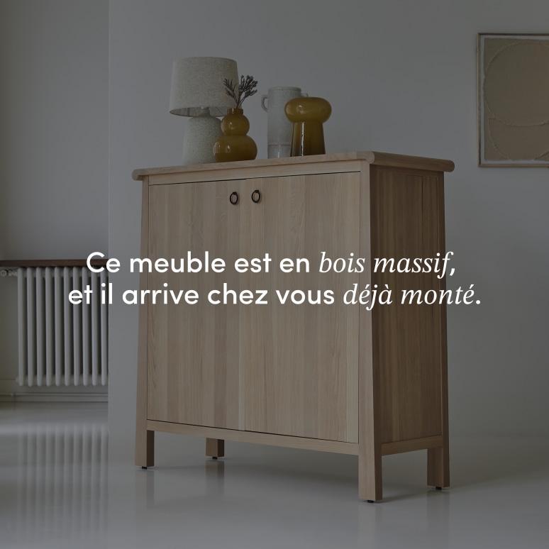 Volute - Buffet en chêne massif 125 cm