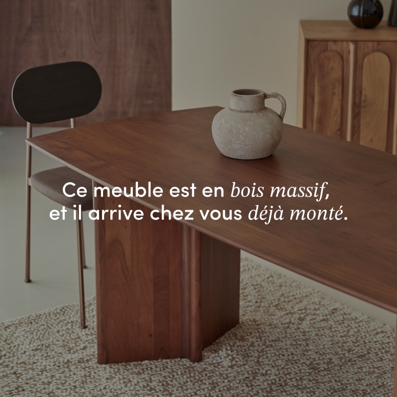 Suzanne - Table en acacia massif 6 pers.