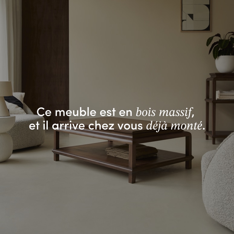 Achille - Table basse rectangulaire en acacia massif