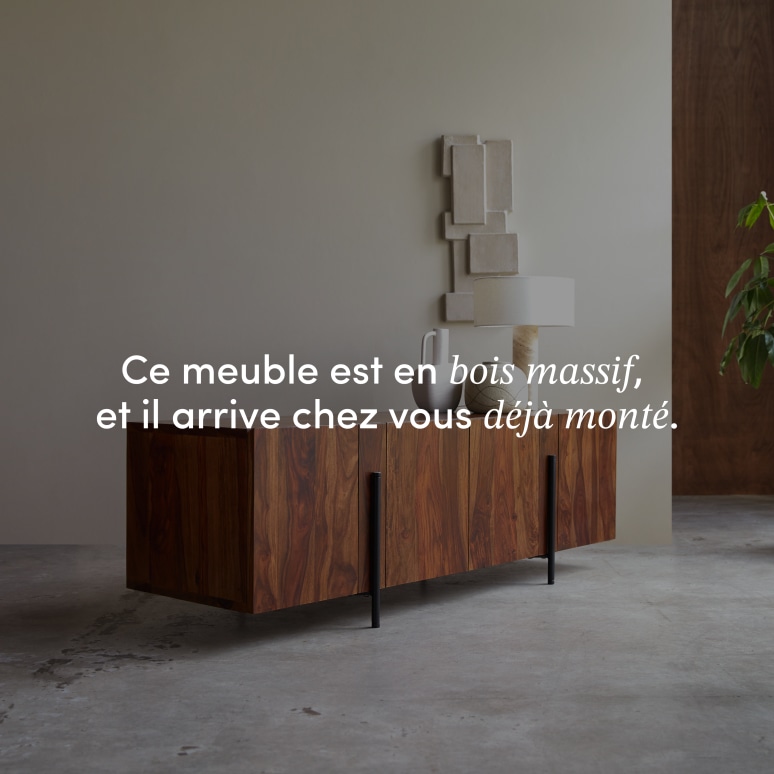 Honorine - Buffet bas en palissandre massif 165 cm