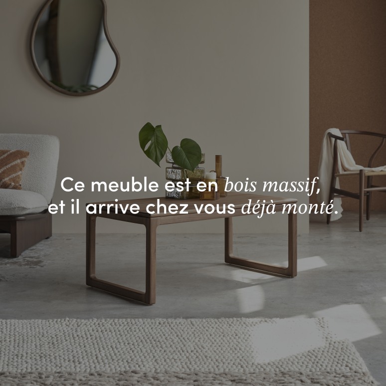 Arto - Table basse en noyer massif