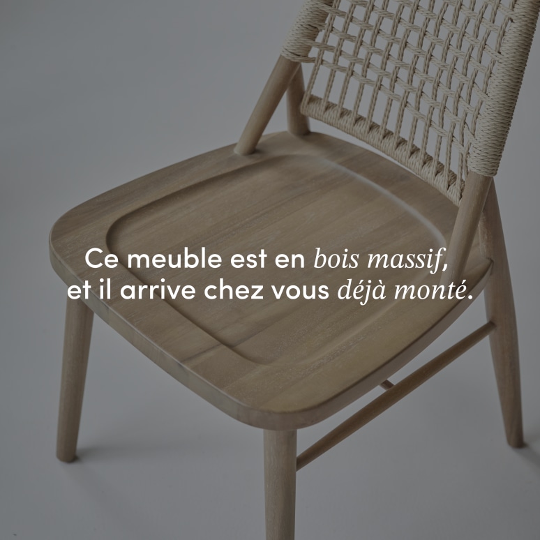 Arturo - Chaise en acacia massif et tissage