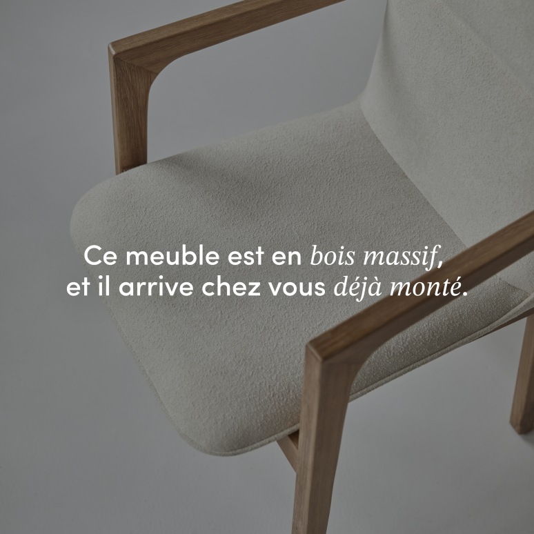Viktor - Fauteuil en acacia massif et tissu