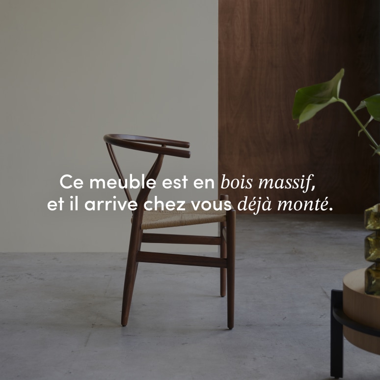 Blaise - Chaise en teck massif foncé et tissage