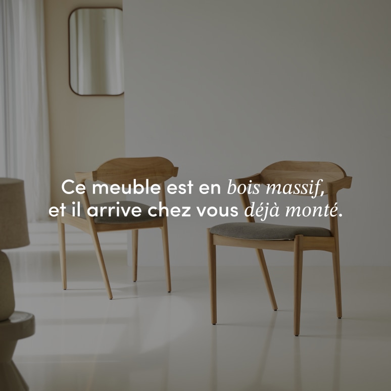 Guido - Chaise en teck massif et tissu