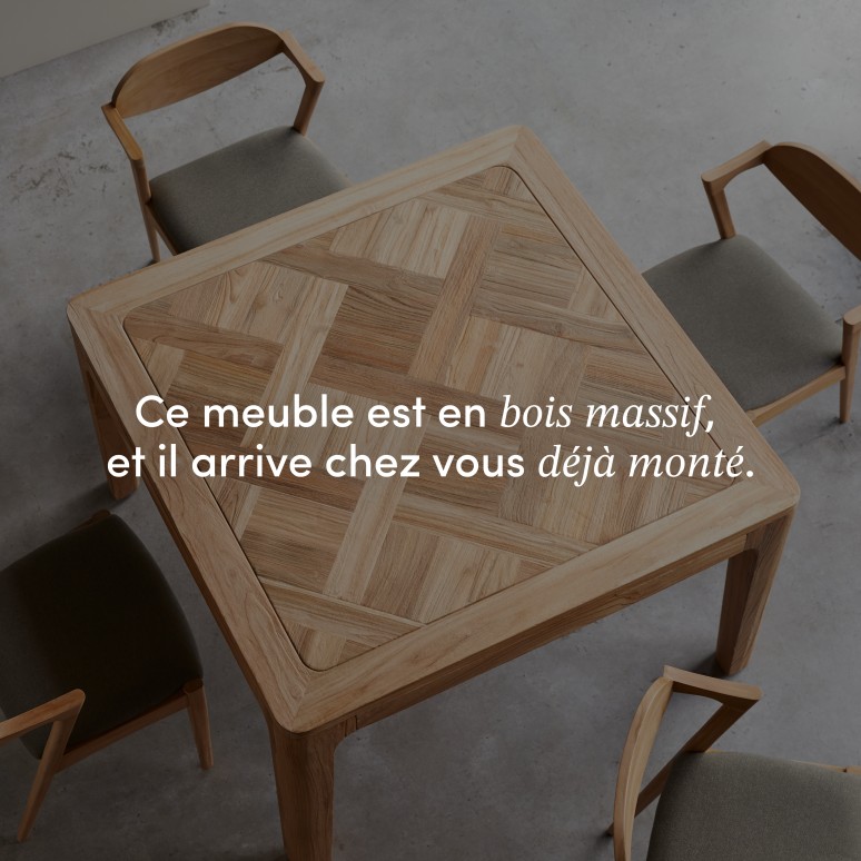 Ruth - Table en teck massif recyclé 4-6 pers.