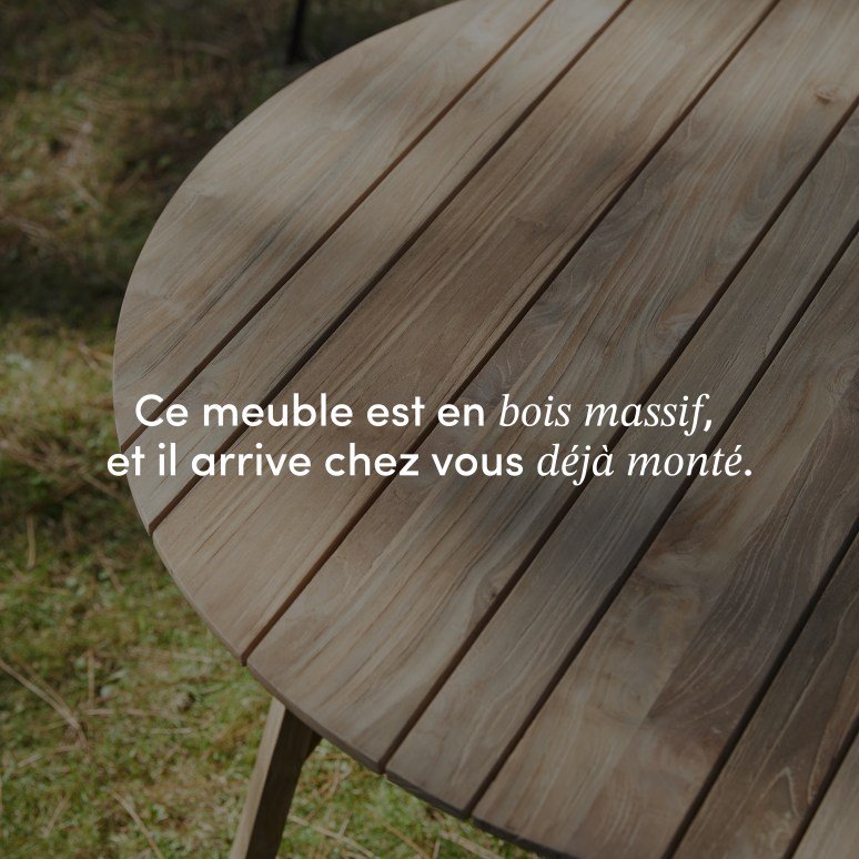 Katrine - Table de jardin en teck massif recyclé 6 pers.