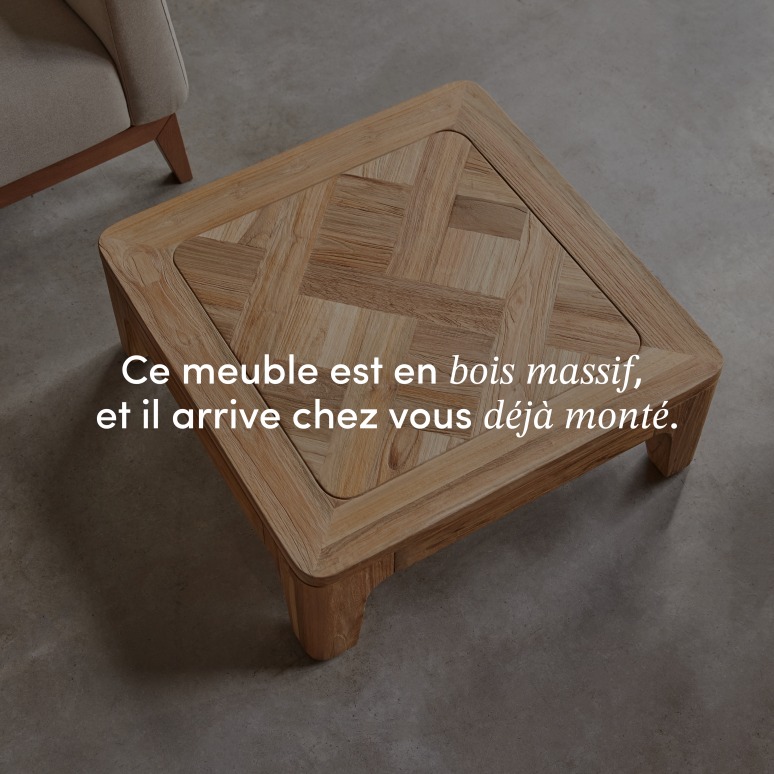 Ruth - Table basse en teck massif recyclé