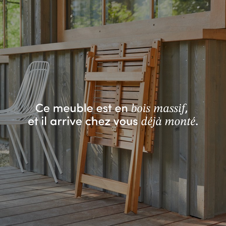 Bistro - Ensemble de jardin en acacia massif, 2 places