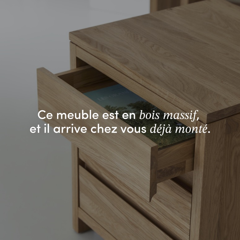 Eden - Caisson de rangement enfant en chêne