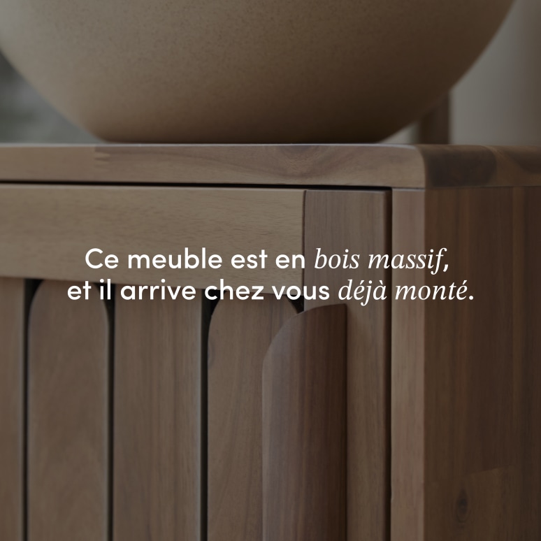 Lila - Meuble de salle de bain en acacia massif 50 cm